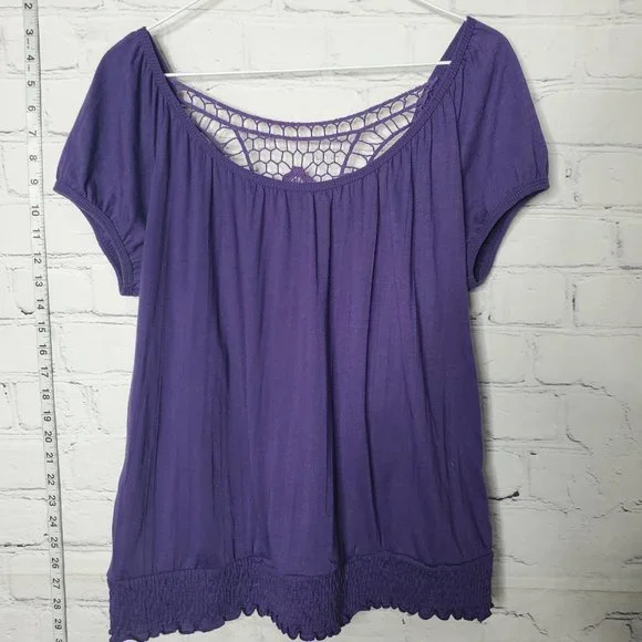 Eye Candy Women's Purple Blouse - Picture 1 of 6